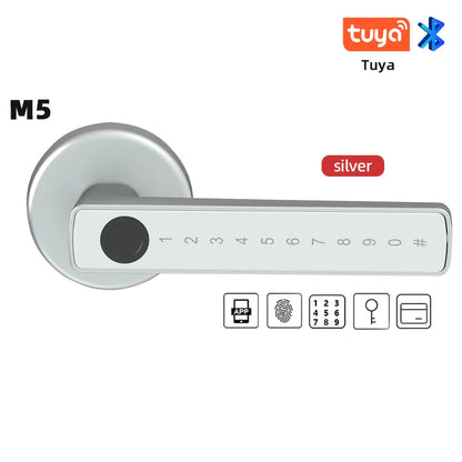 Smart Door Lock with Fingerprint, Bluetooth Unlocking, and App – Model M5