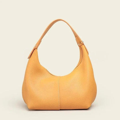 Women's Soft Leather Handbag Josephine – Elegant, Practical and Adjustable Shoulder Strap, Black or Brown