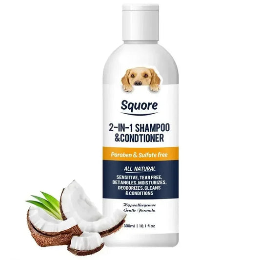Natural 2 in 1 Shampoo and Conditioner for Dogs and Cats – Moisturizing Care for Sensitive Skin