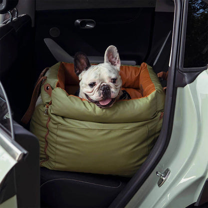 Faux Leather Car Seat for Dog – Portable and Comfortable Booster Bed