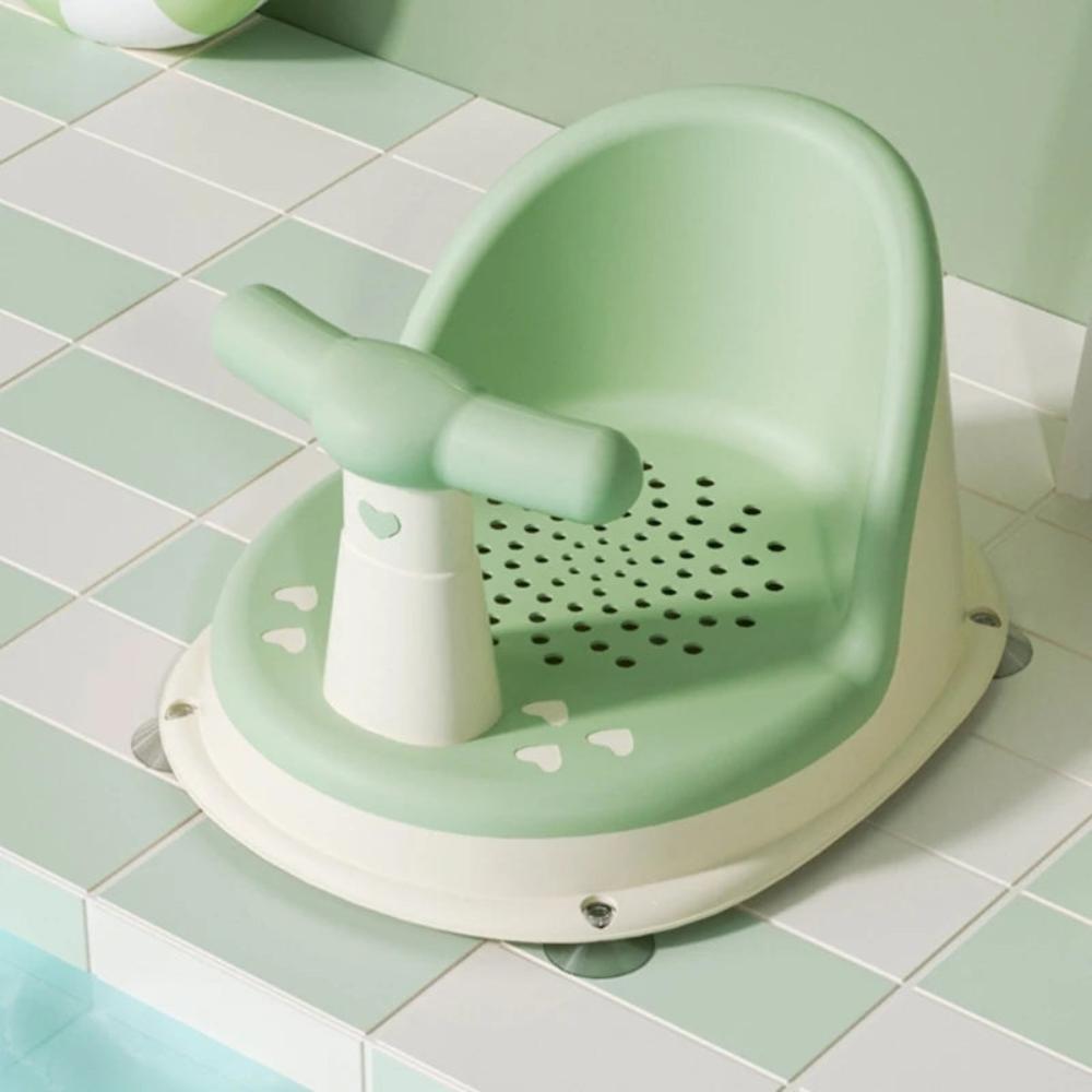 Ergonomic Baby Bath Seat in ABS, Comfortable and Safe, Modern Geometric Design, Lightweight and Practical
