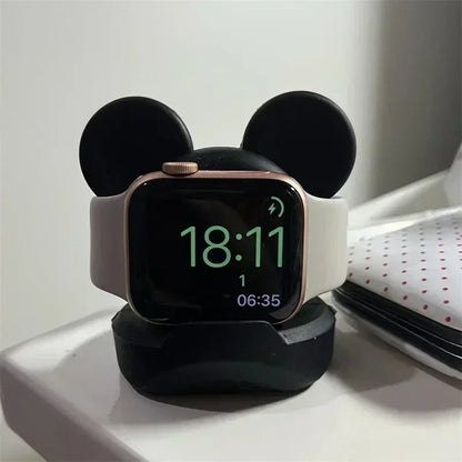 Silicone Charging Stand for Apple Watch Series 10-4 – Compatible with 40mm to 46mm Models