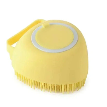 Silicone Pet Grooming Brush for Dogs and Cats – 2-in-1 Shampoo Dispenser and Bathing Tool