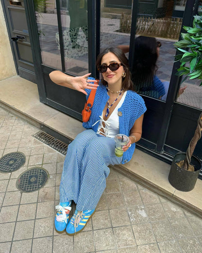 Sleek Knitted Vest | Comfortable Fit with Pockets