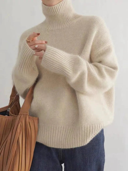 Sora Turtleneck Sweater | Oversized Knit, Soft Fabric