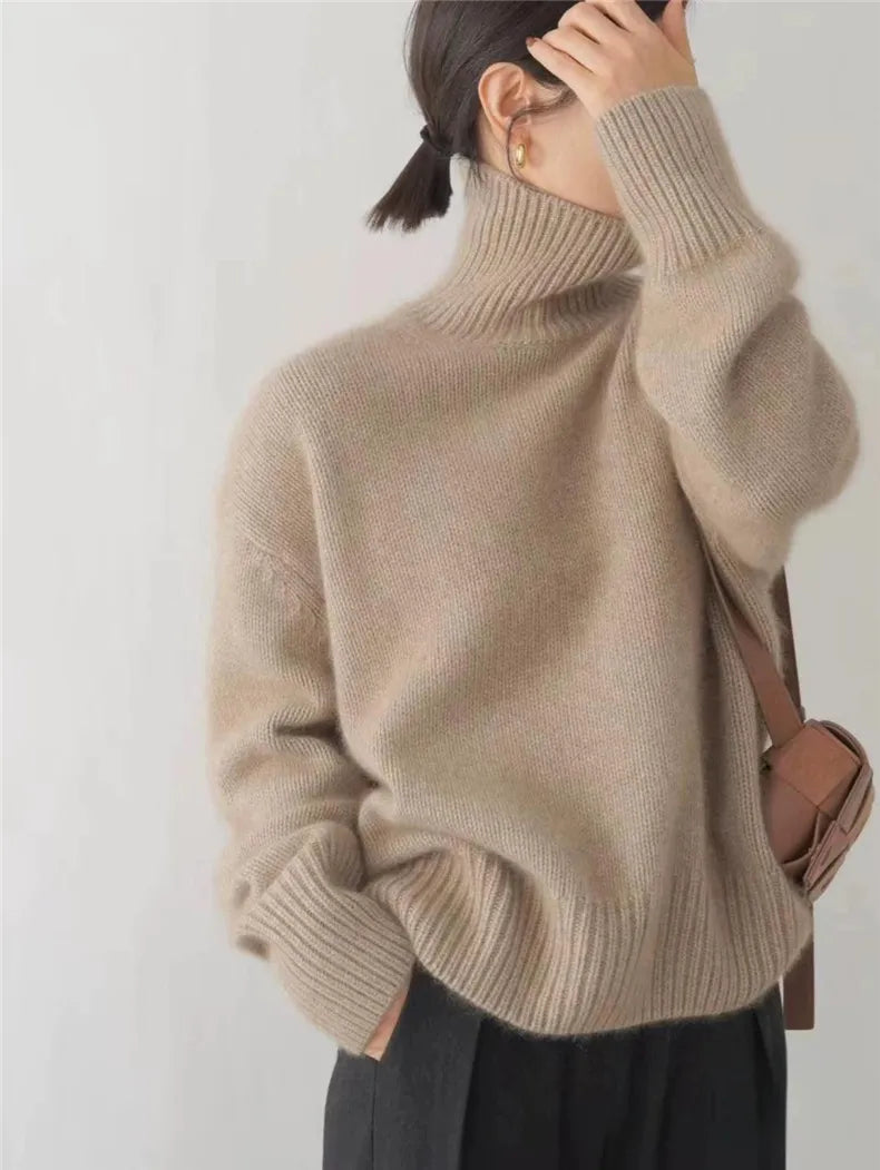 Sora Turtleneck Sweater | Oversized Knit, Soft Fabric