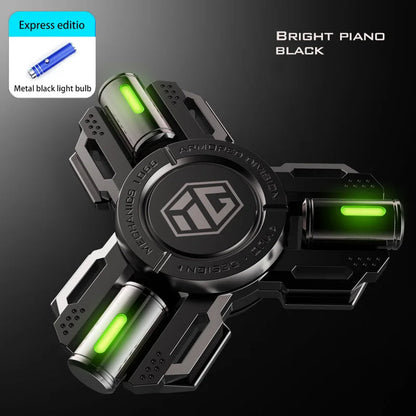Anti-Stress Spinner in Alloy with Glacier Green LED Lights – Compact EDC Toy for Adults and Teenagers