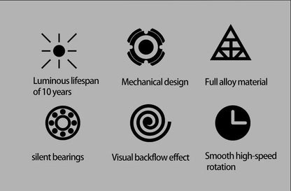 Anti-Stress Spinner in Alloy with Glacier Green LED Lights – Compact EDC Toy for Adults and Teenagers