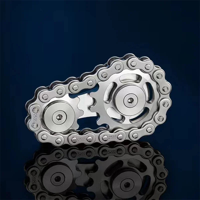 Rainbow Metal Hand Spinner with Gears for Stress Relief and Concentration Improvement