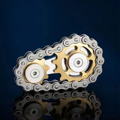 Rainbow Metal Hand Spinner with Gears for Stress Relief and Concentration Improvement