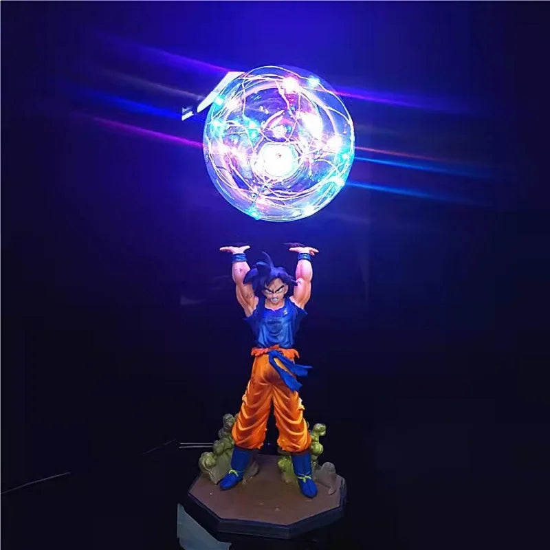 Statuette Déco Goku Dragon Ball Z 35CM avec Éclairage LED – Figurine de Décoration Anime Unique