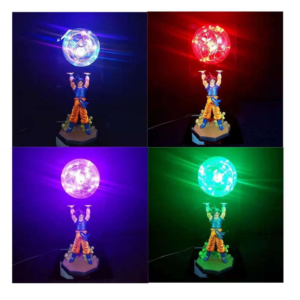 Statuette Déco Goku Dragon Ball Z 35CM avec Éclairage LED – Figurine de Décoration Anime Unique