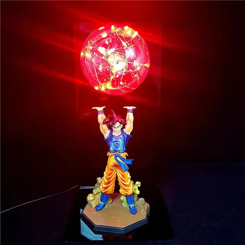 Statuette Déco Goku Dragon Ball Z 35CM avec Éclairage LED – Figurine de Décoration Anime Unique