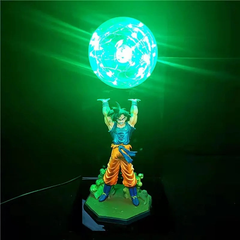 Statuette Déco Goku Dragon Ball Z 35CM avec Éclairage LED – Figurine de Décoration Anime Unique