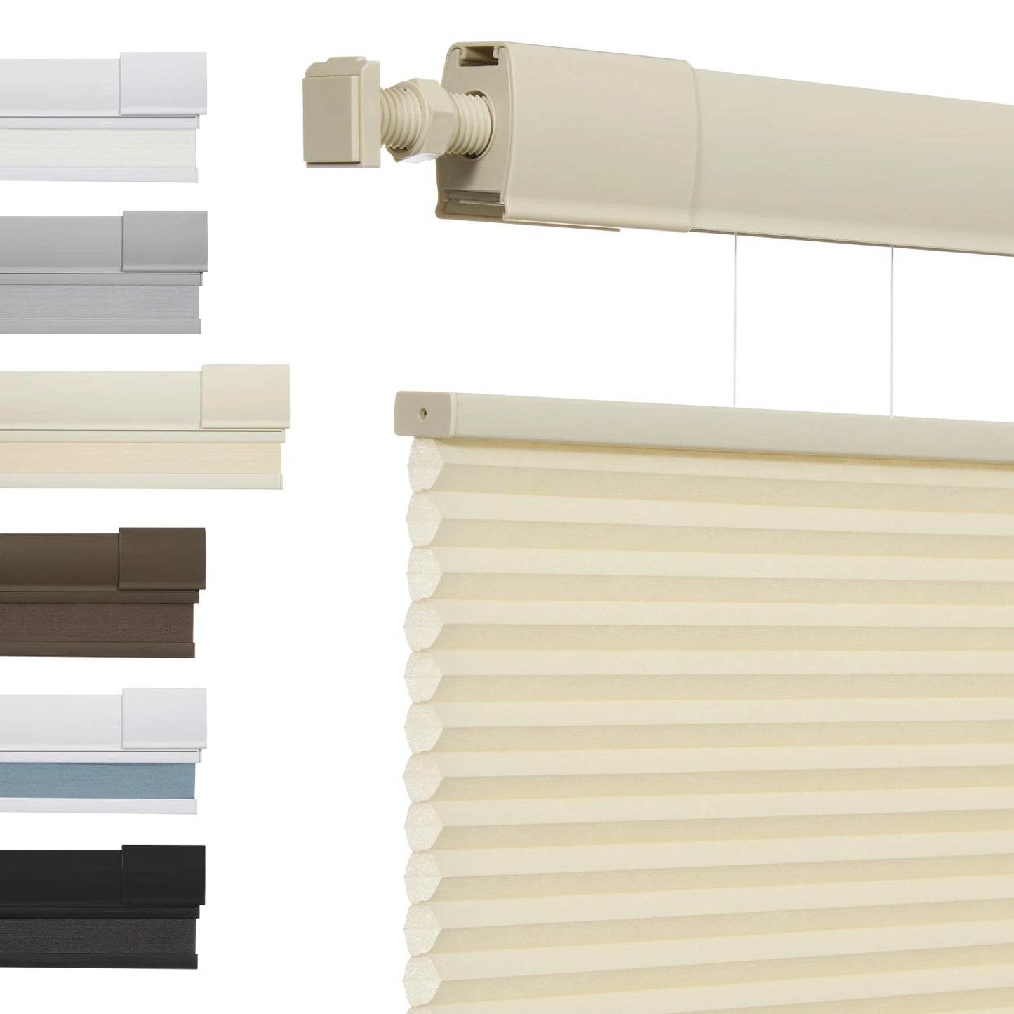 1 Inch Wireless Honeycomb Blinds with Thermal Insulation – Elegant Cellular Fabric for Light Control