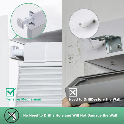 1 Inch Wireless Honeycomb Blinds with Thermal Insulation – Elegant Cellular Fabric for Light Control