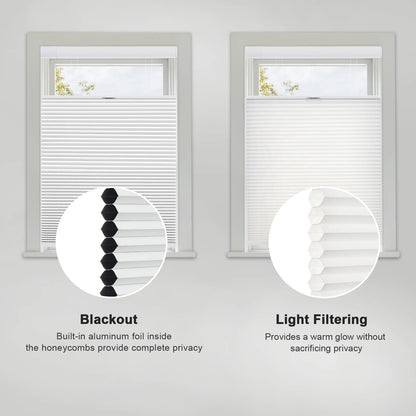 1 Inch Wireless Honeycomb Blinds with Thermal Insulation – Elegant Cellular Fabric for Light Control