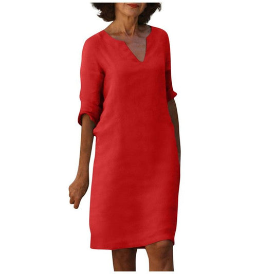 Long Summer Dress for Women in Cotton and Polyester – Chic and Comfortable for All Occasions