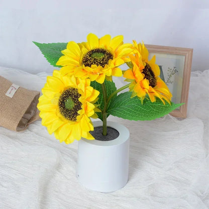 Suna LED Night Light | Rechargeable, Warm Light, Sunflower Design