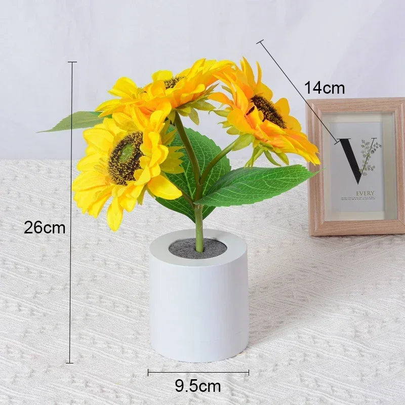 Suna LED Night Light | Rechargeable, Warm Light, Sunflower Design