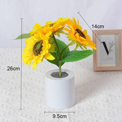 Suna LED Night Light | Rechargeable, Warm Light, Sunflower Design