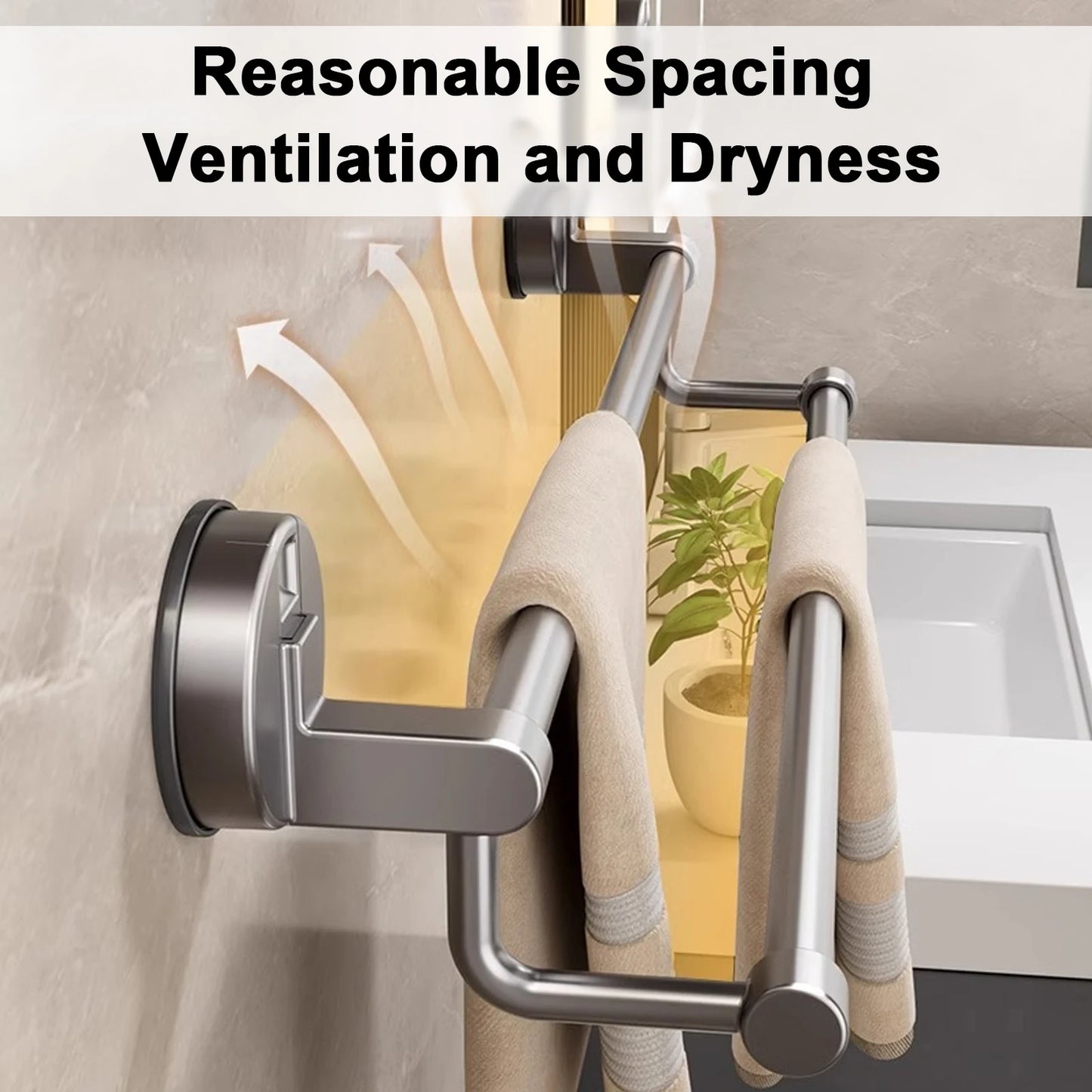 Supa Towel Rack | Wall-Mounted, No Drill