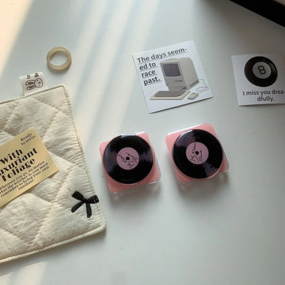 Pink Vinyl Rotating Phone Stand – Elegant Desk Accessory with 360° Rotation and Universal Compatibility