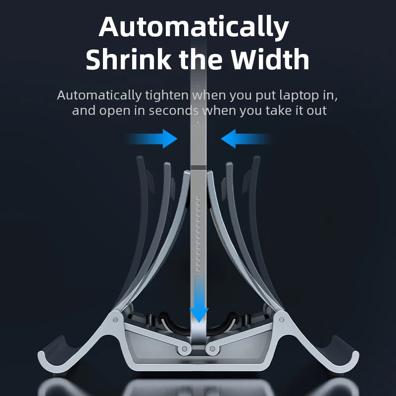 Vertical Double Stand for Laptop with Heat Dissipation and Silicone Handle – Modern and Durable Design