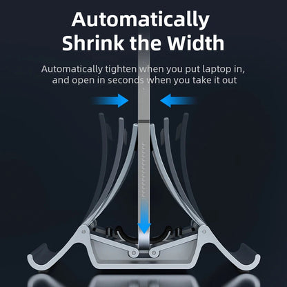 Vertical Double Stand for Laptop with Heat Dissipation and Silicone Handle – Modern and Durable Design