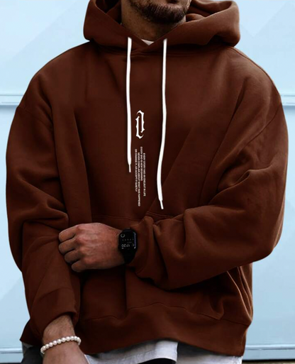 Oversized Cotton Blend Hoodie for Men – Comfort and Urban Style
