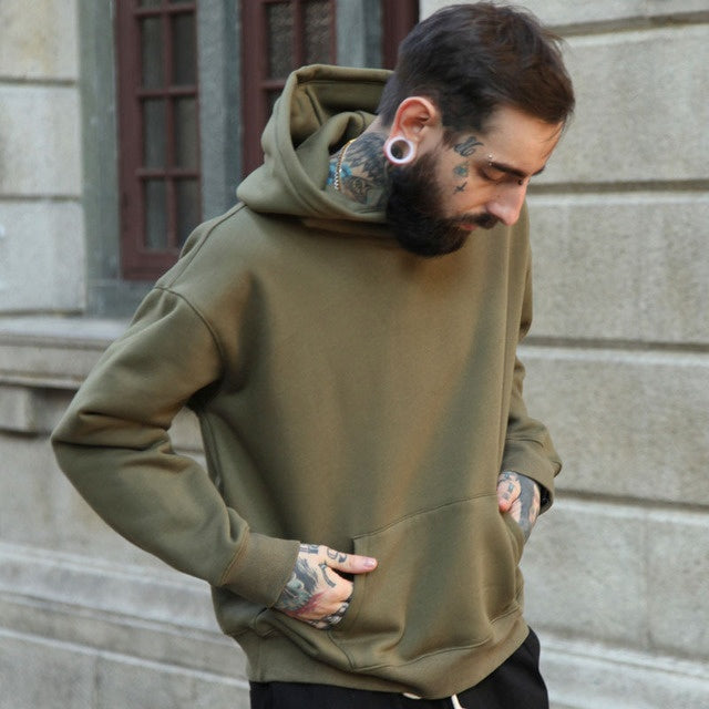 Sweat à Capuche Unisexe Décontracté Oversize en Coton - Style Boxy et Poche Kangourou 2