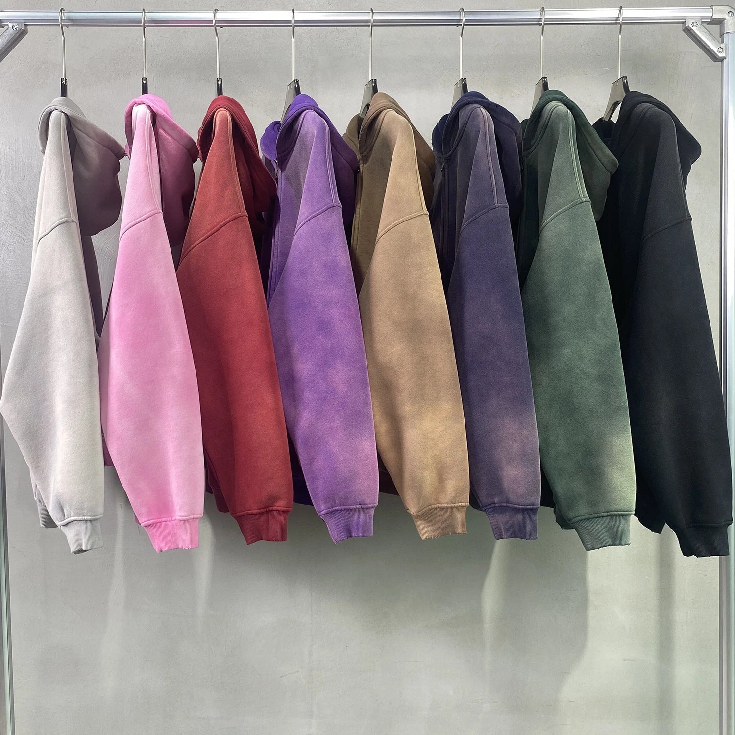 Sweatshirt Zippé à Capuche Ample en Mélange Coton-Polyester Doublé Polaire pour Hommes – Confort et Style 5