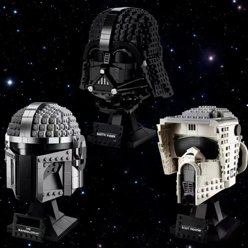 TIE Fighter Pilot Helmet Building Blocks Set – Star Wars Inspired Toy for Creative Play