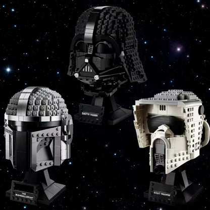 TIE Fighter Pilot Helmet Building Blocks Set – Star Wars Inspired Toy for Creative Play