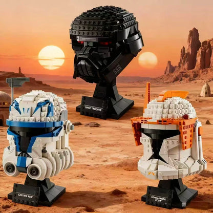 TIE Fighter Pilot Helmet Building Blocks Set – Star Wars Inspired Toy for Creative Play