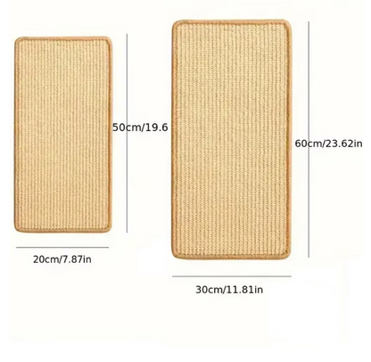 Tapis à griffer naturel en sisal pour chats - Tapis horizontal durable et écologique