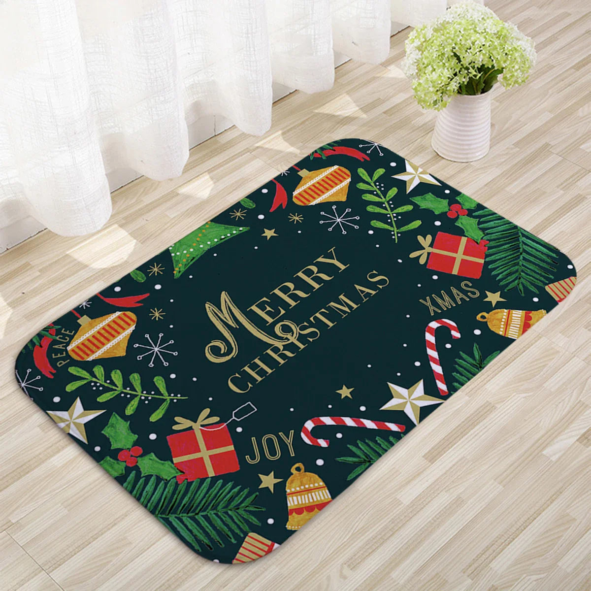 Tapis de porte décoratif de Noël pour extérieur – Ornement festif 2025-2026