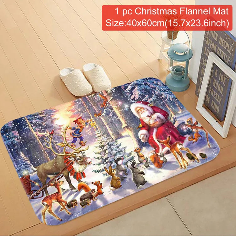 Tapis de porte décoratif de Noël pour extérieur – Ornement festif 2025-2026