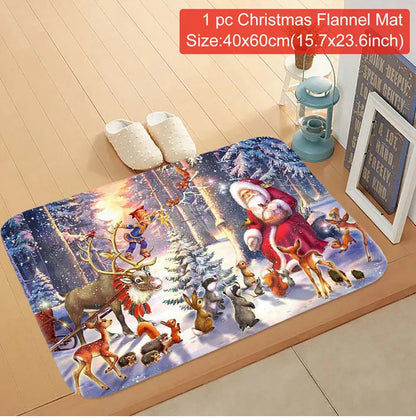 Tapis de porte décoratif de Noël pour extérieur – Ornement festif 2025-2026