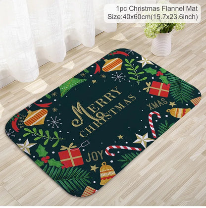 Tapis de porte décoratif de Noël pour extérieur – Ornement festif 2025-2026