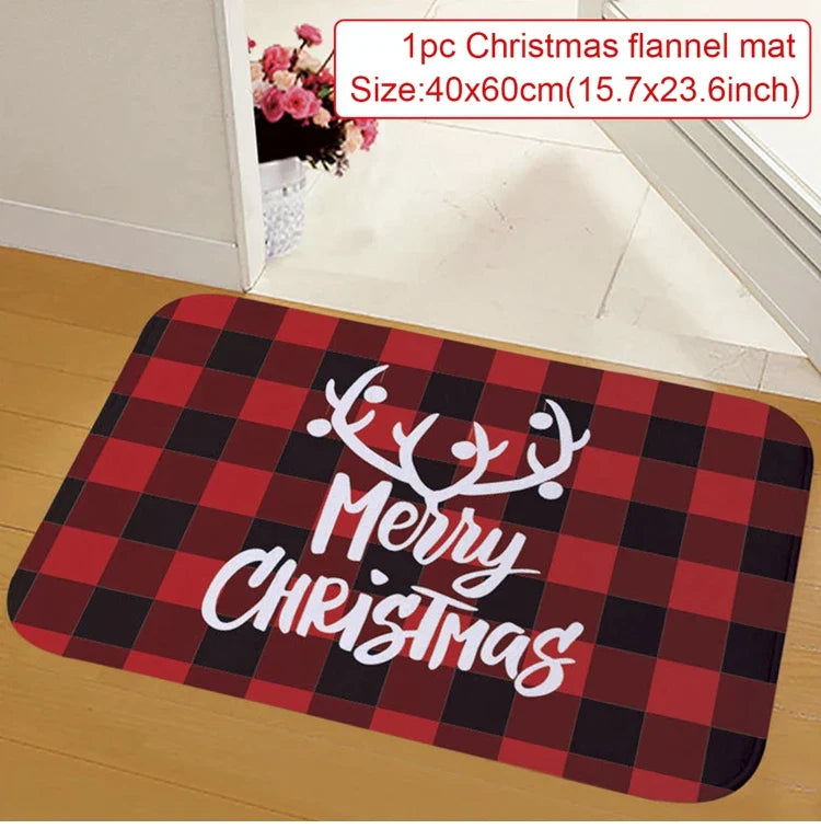 Tapis de porte décoratif de Noël pour extérieur – Ornement festif 2025-2026