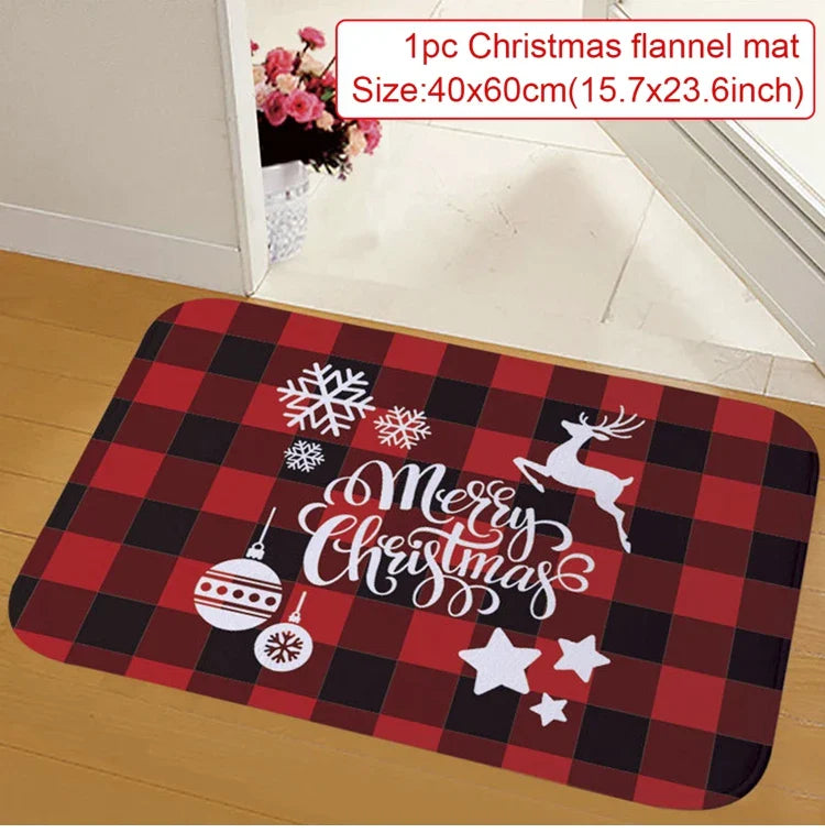 Tapis de porte décoratif de Noël pour extérieur – Ornement festif 2025-2026