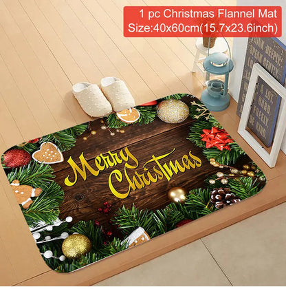 Tapis de porte décoratif de Noël pour extérieur – Ornement festif 2025-2026