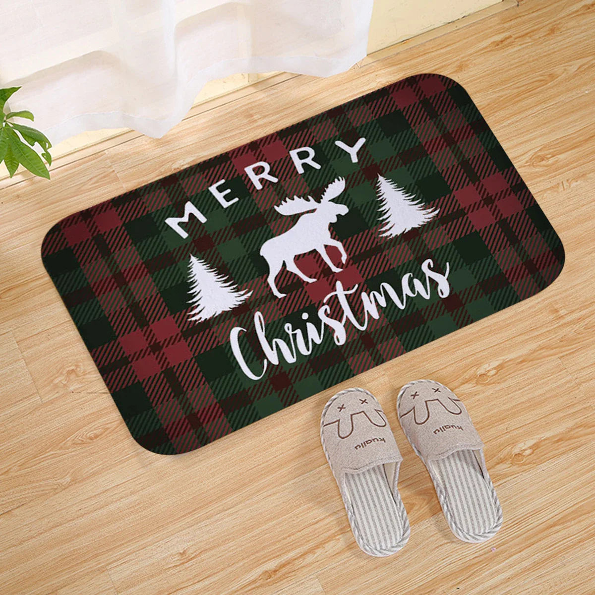 Tapis de porte décoratif de Noël pour extérieur – Ornement festif 2025-2026