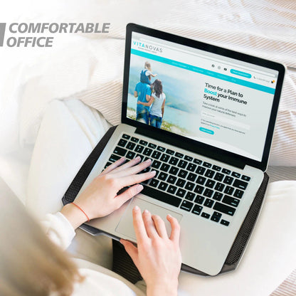 Cooling Pad for Laptop with 5 Silent Fans and Adjustable Height - Compatible 12 to 15.6 Inches