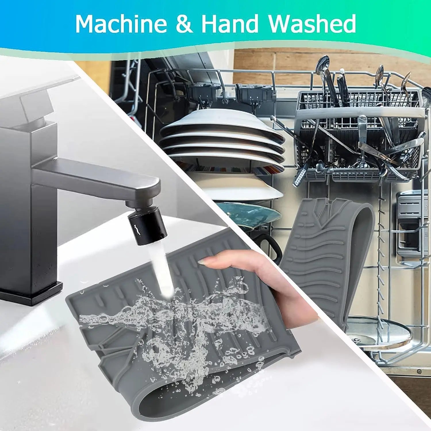 Tapis de Silicone Protecteur pour Évier – Protection Contre les Éclaboussures et Humidité