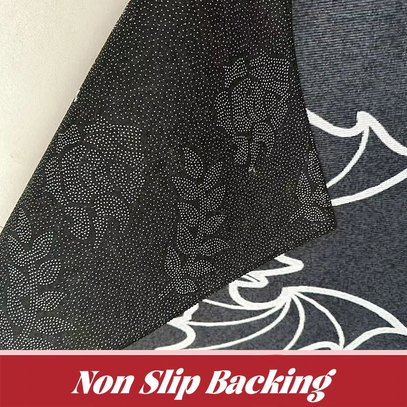 Red Christmas door mat with Santa Claus and gingerbread man – Indoor and outdoor decoration