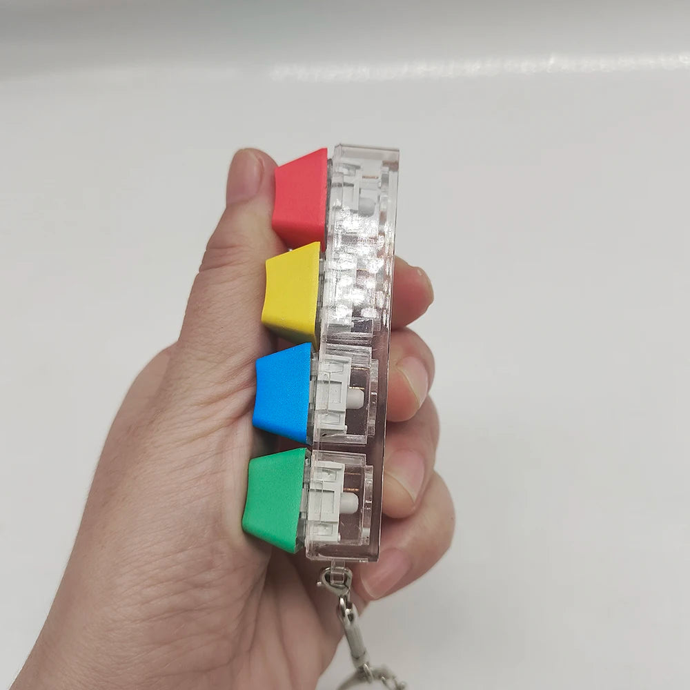 Compact Mechanical Keyboard Key Tester in ABS with Keychain – Portable Press Toy