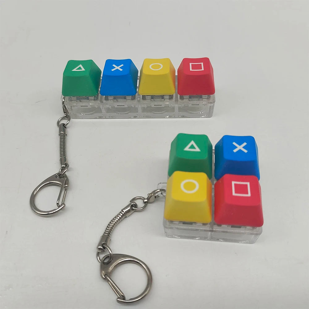 Compact Mechanical Keyboard Key Tester in ABS with Keychain – Portable Press Toy