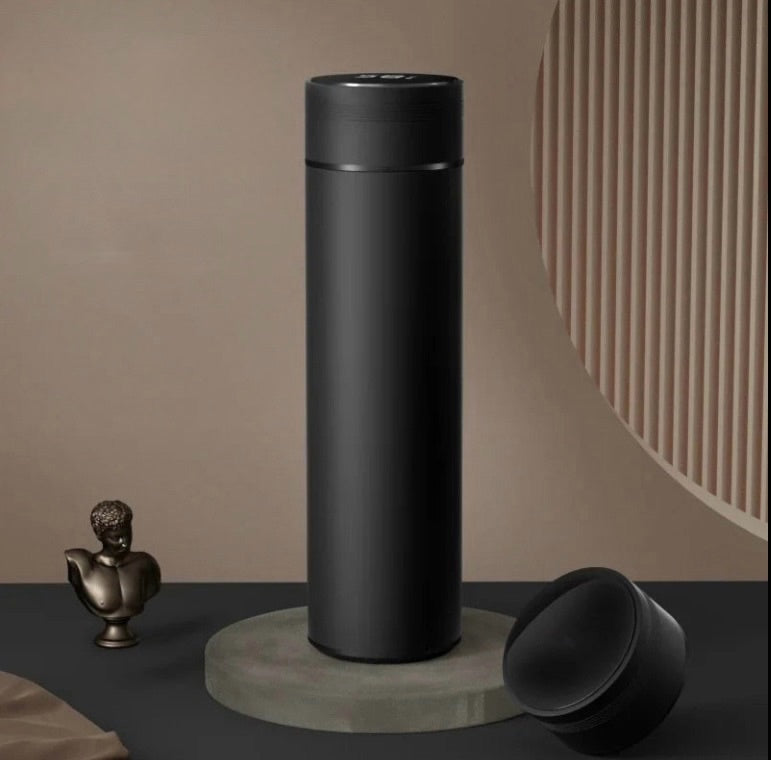 Thermos Intelligent en Acier Inoxydable de 480ml avec Affichage de Température – Flacon Isotherme Étanche pour Café et Lait